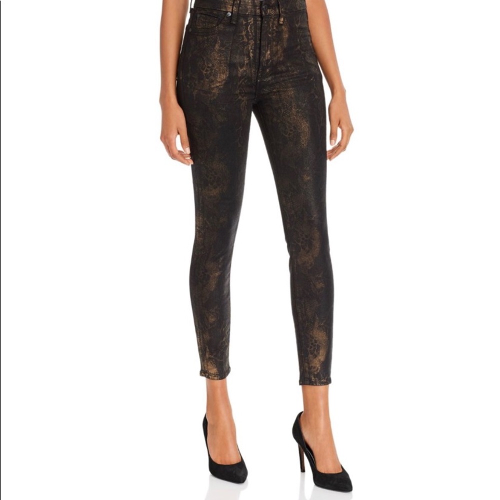 7 FOR ALL MANKIND HIGH WAISTE  ANKLE SKINNY JEANS